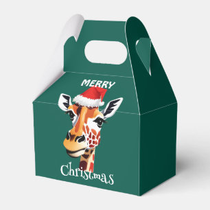 Funny Safari animal Giraffe Santa Xmas Party Geschenkschachtel