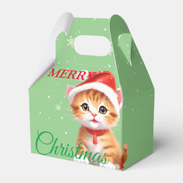 Funny Safari Tiere Cat Weihnachtskostüm Geschenkschachtel (Vorderseite)