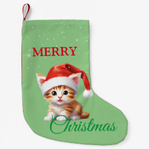 Funny Safari Tiere Cat Weihnachtskostüm Kleiner Weihnachtsstrumpf