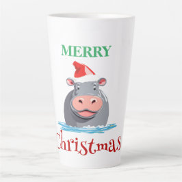 Funny Safari Tiere HIPPO Weihnachtskostüm Milchtasse