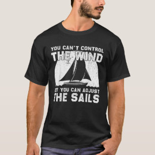 Funny Sailing Art für Männer Segelboot L T-Shirt