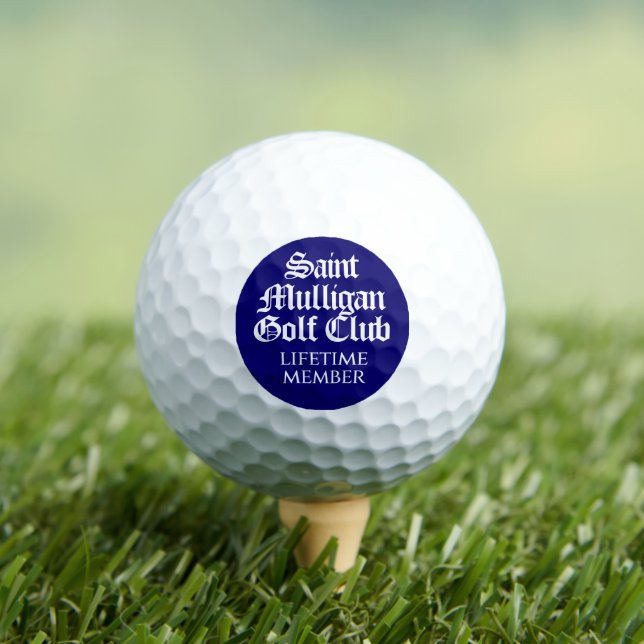 Funny Saint Mulligan Golf Club Lifetime Mitglied Golfball (Insitu T-Shirt)