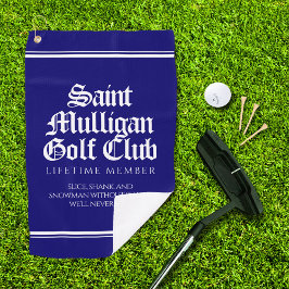 Funny Saint Mulligan Golf Club Lifetime Mitglied Golfhandtuch