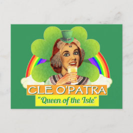 Funny Saint Patrick's Day Cleopatra Pun Irish Postkarte
