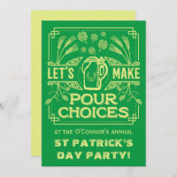 Funny Saint Patrick's Day Green Irish Beer Party