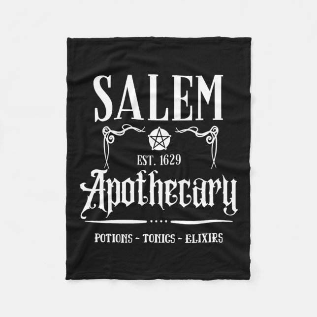 Funny Salem Witch Machusetts Apothecary Halloween Fleecedecke (Vorderseite)