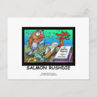 Funny Salman Rushdie Fish Post Cards Set 8