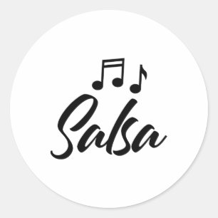 Funny Salsa Dance Tee Shirts Women Salsa Runder Aufkleber