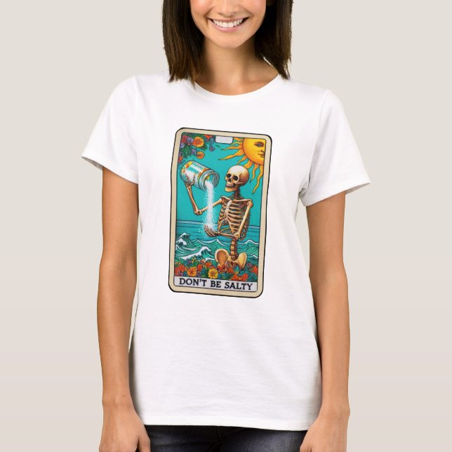 Funny Salty Hexe Tarot T-Shirt (Vorderseite)