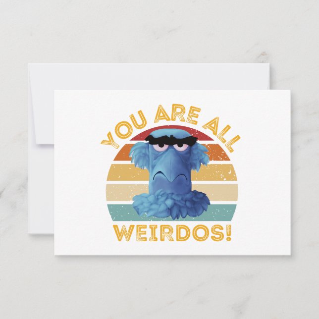 Funny Sam Eagle You are All Weirdos Geschenk Dankeskarte (Vorderseite)