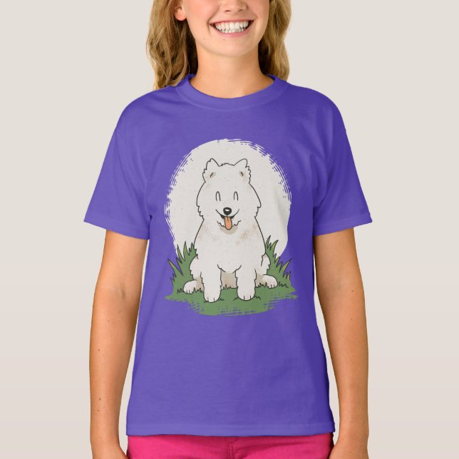 Funny Samoyed Dog T-Shirt (Vorderseite)