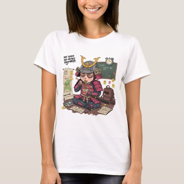Funny Samurai Back to School T-Shirt (Vorderseite)