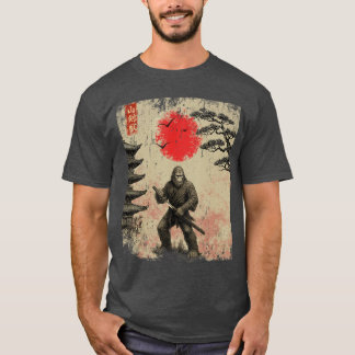 Funny Samurai Bigfoot Japanese Art Graphic Tee Ani
