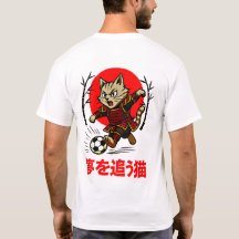 Funny Samurai Cat Soccer - Gift for Anime & Sports