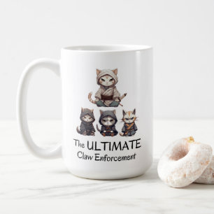 Funny Samurai Cats Die ultimative Strafverfolgung Kaffeetasse