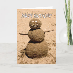 Funny Sand Person - Alles Gute zum Geburtstag für  Karte