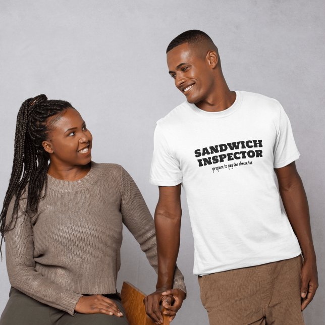 Funny Sandwich Inspector Cheessteuer T-Shirt (Funny Sandwich Inspector Cheese Tax T-Shirt)