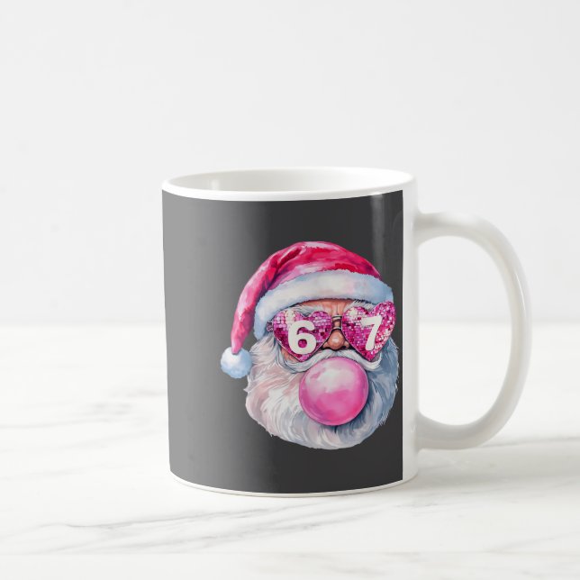 Funny Santa 67 Bubblegum Nk Christmas Six Seven Me Kaffeetasse (Rechts)