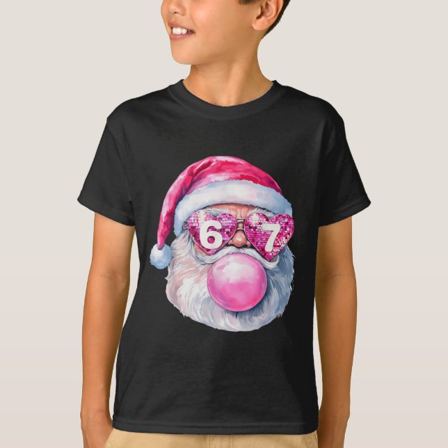 Funny Santa 67 Bubblegum Nk Christmas Six Seven Me T-Shirt (Vorderseite)