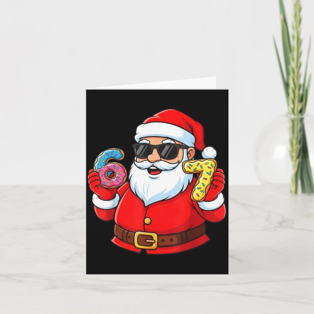 Funny Santa 67 Ice Cream Drip Christmas Xmas Boys  Karte (Vorderseite)