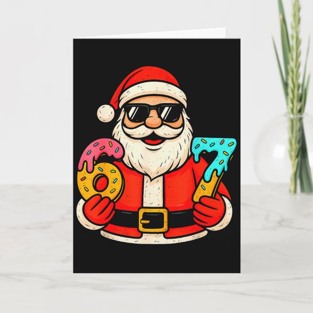 Funny Santa 67 Ice Cream Drip Christmas Xmas Teens Karte (Vorderseite)