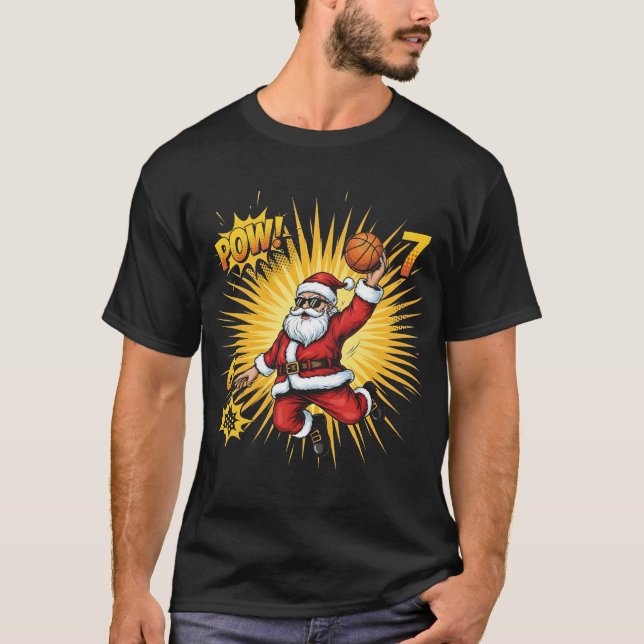 Funny Santa 67th Birthday Christmas Shirt for Men  (Vorderseite)
