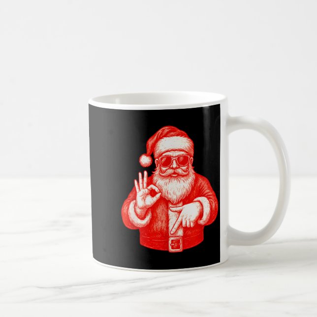 Funny Santa 6 7 Meme Design _ Christmas Math Humor Kaffeetasse (Rechts)