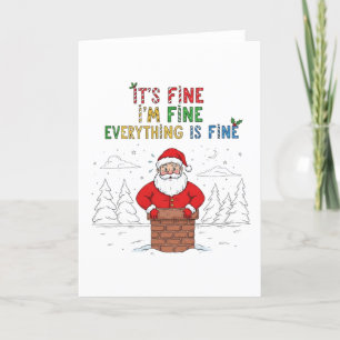 Funny Santa Alles ist gut Feiertagskarte