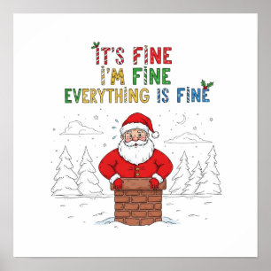 Funny Santa "Alles ist gut" Poster