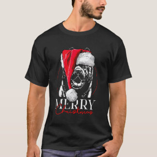 Funny Santa American Akita Frohe Weihnachtshunde M T-Shirt