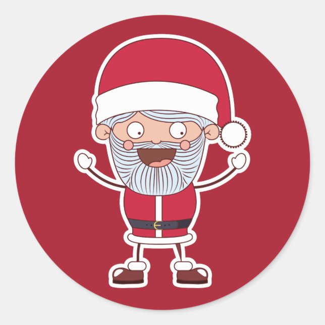 Funny Santa Aufkleber (Vorderseite)