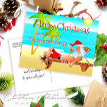 Funny Santa Beach Weihnachtsgrüße Postkarte<br><div class="desc">Verbringen Sie Feiertagsmagazin mit einer Drehung mit unserer Funny Santa Beach Weihnachtsgrüße Postcard. Diese einzigartige Karte, die mit Liebe von Mylini Design entworfen wurde, bietet dem fröhlichen Weihnachtsmann einen angenehmen Urlaub an einem sonnigen Strand. Diese Karte, die mit lebhaften Farben und detaillierten Grafiken erstellt wurde, bringt sicher ein Lächeln in...</div>
