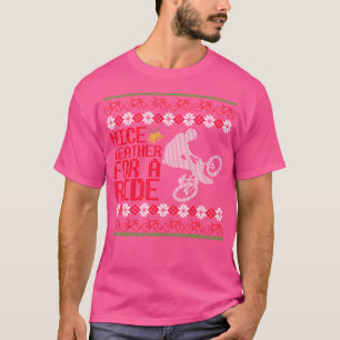 Funny Santa Bicycle Radfahrer Ugly Weihnachts-Bmx T-Shirt