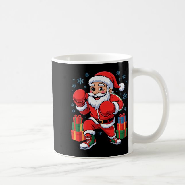 Funny Santa Boxing Lover Boxer Holiday Christmas X Kaffeetasse (Rechts)