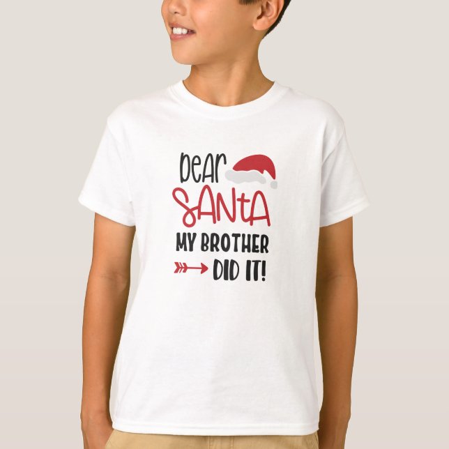 Funny Santa Boys Weihnachten T-Shirt (Vorderseite)