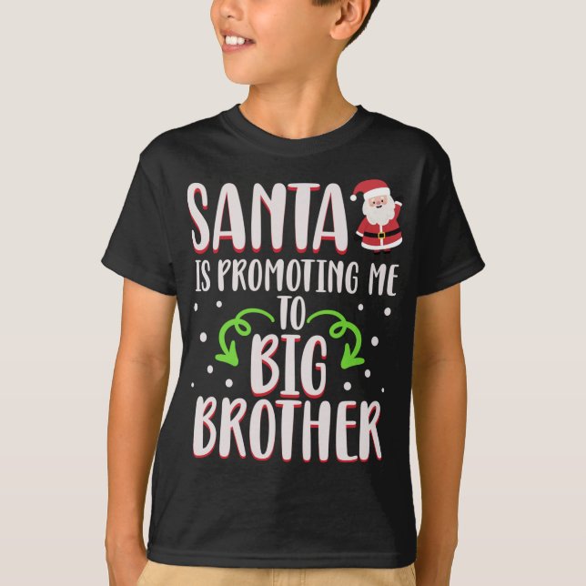 Funny Santa bringt mich zum großen Bruder Christm T-Shirt (Vorderseite)