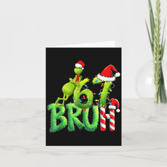 Funny Santa Bruh Christmas Meme 6 Gift Men, Women  Karte (Vorderseite)