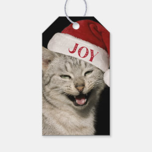 Funny Santa Cat Laugh Weihnachten Geschenkanhänger