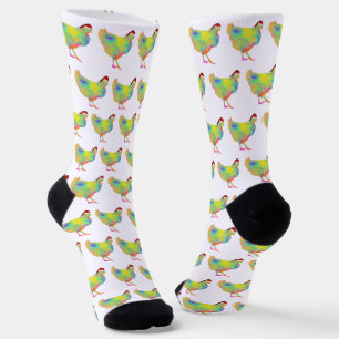 Funny Santa Chicken Weihnachten Socken