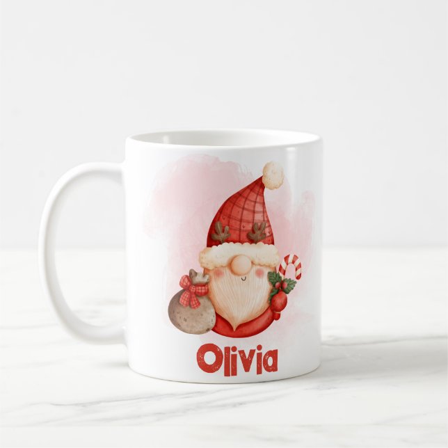 Funny Santa Christmas Custom Name Holiday Cup  Kaffeetasse (Links)