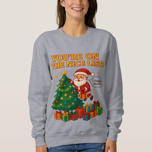 Funny Santa Christmas Hoodie Women – Holiday Gift (Vorderseite)