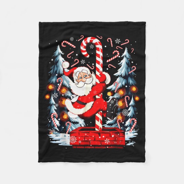 Funny Santa Christmas Tree Xmas Family Men Women K Fleecedecke (Vorderseite)