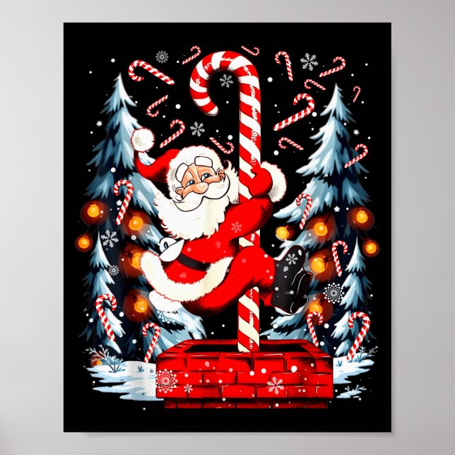 Funny Santa Christmas Tree Xmas Family Men Women K Poster (Vorne)
