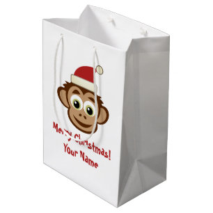 Funny Santa Claus Affe Weihnachtsgeschenke Mittlere Geschenktüte