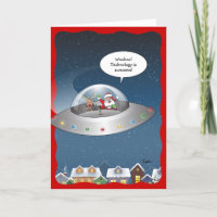 Funny Santa Claus Alien Weihnachten