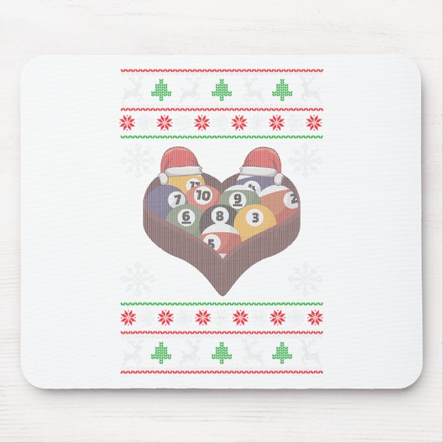 Funny Santa Claus Ball Pool Player Ugge Weihnachte Mousepad (Vorne)