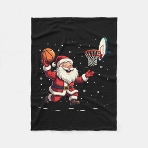 Funny Santa Claus Basketball Merry Christm spielen Fleecedecke