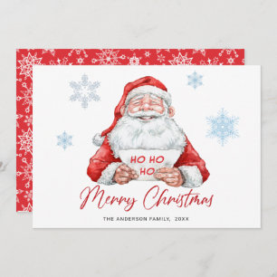 Funny Santa Claus Christmas Greeting Feiertagskarte