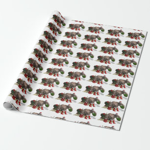 Funny Santa Claus Elephant Geschenkpapier