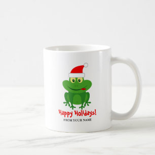 Funny Santa Claus Frosch Cartoon Weihnachten Weihn Kaffeetasse